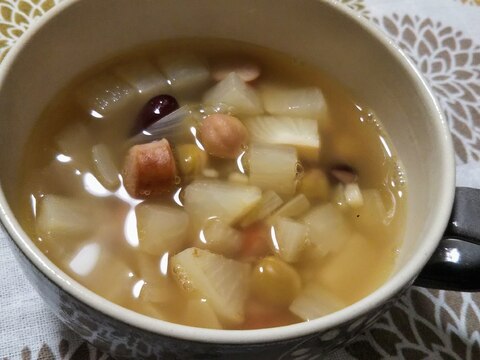 お豆と野菜のスープ
